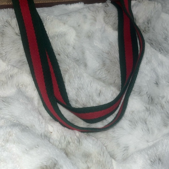 Gucci Plus-Cream Tote Bag with Monogram Pattern and Signature Colors - Picture 6 of 11